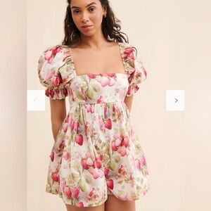 Selkie 🍓 Floral Puff Sleeve Jumpsuit